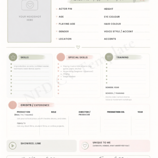 CV Template For Teenager Chic Style CV